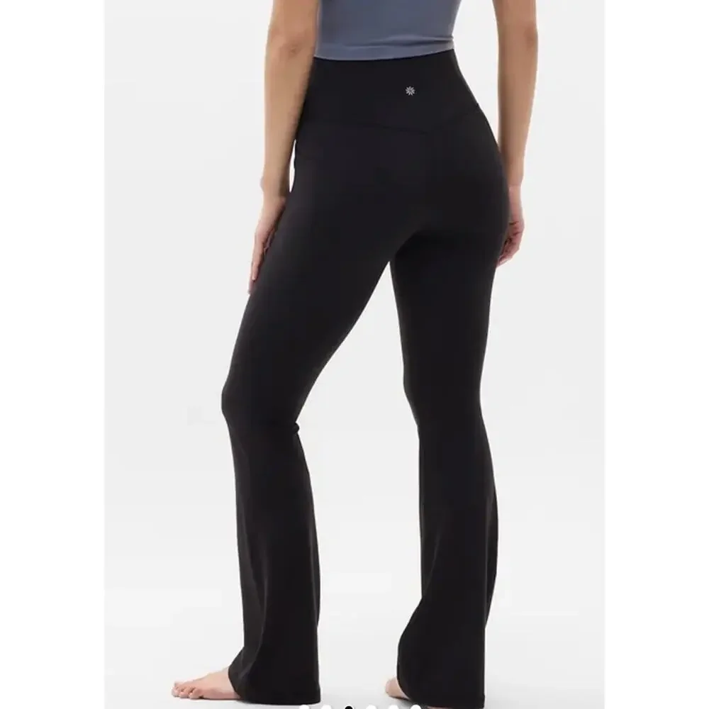 Athleta Salutation Stash Flare Pants Black Medium Women’s New - Picture 2 of 5